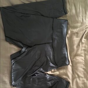 Black Faux Leather Leggings